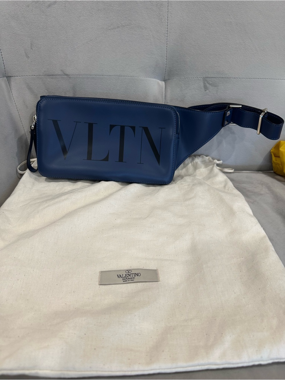 Valentino VLTN Blue Leather Belt Bag